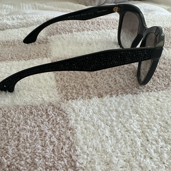 Miu miu black rhinestone sunglasses - Picture 2 of 8